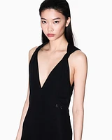 Armani Exchange - Jersey flared midi dresses, Woman, Black, Size: