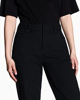 Armani Exchange - Boyfriend jeans stiff cotton with used effect, Woman, Black, Size: