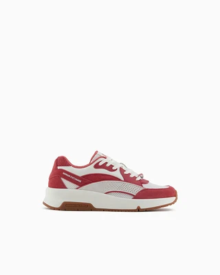 Armani Exchange - Oversized sneakers with contrasting inserts, Man, Red, Size:
