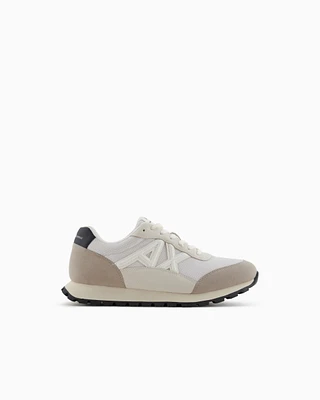 Armani Exchange - Sneakers eco-suede, mesh and nylon, Man, Brown, Size: