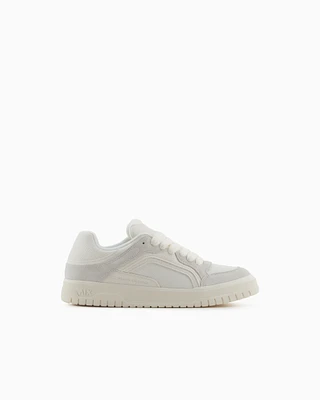 Armani Exchange - Oversized sneakers with contrasting inserts, Man, White, Size: