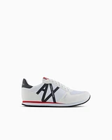 Armani Exchange - Sneakers eco-suede, mesh and nylon, Man, White, Size: