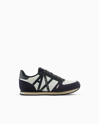 Armani Exchange - Sneakers eco-suede, mesh and nylon, Man, Navy Blue, Size: