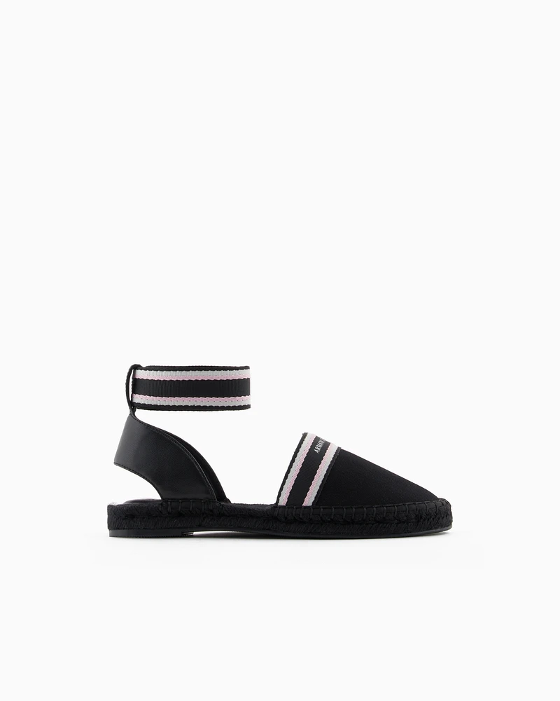 Armani Exchange - Espadrilles with ankle strap, Woman, Black, Size: