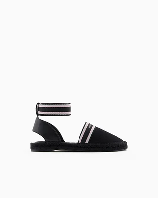 Armani Exchange - Espadrilles with ankle strap, Woman, Black, Size: