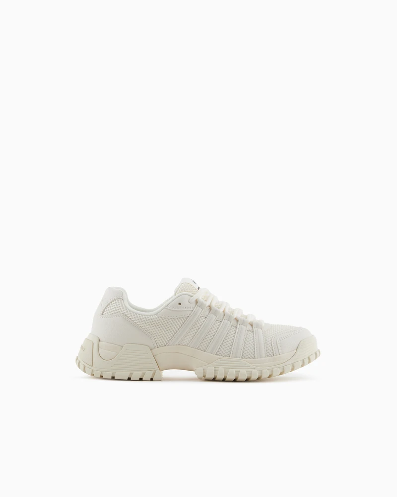 Armani Exchange - Sneakers with stitching, Man, White, Size: