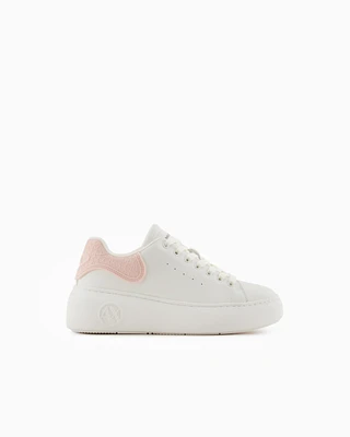 Armani Exchange - Sneakers with high sole, Woman, White, Size: