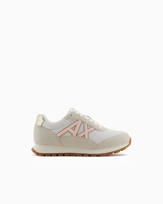 Armani Exchange - Sneakers with contrasting logo, Woman, Pink, Size: