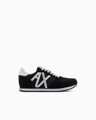 Armani Exchange - Sneakers eco-suede, mesh and nylon, Man, Black, Size: