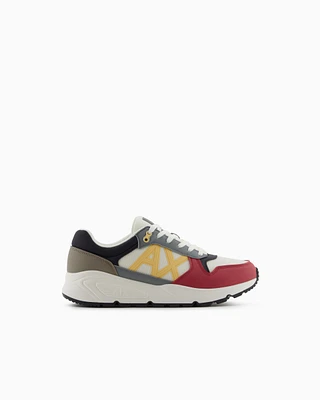 Armani Exchange - Sneakers with side logo and contrasting inserts, Man, Patterned, Size: