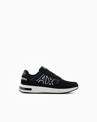 Armani Exchange - Sneakers with high sole and logo, Man, Black, Size: