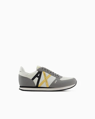 Armani Exchange - Sneakers eco-suede, mesh and nylon, Man, Grey, Size: