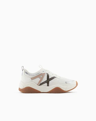 Armani Exchange - Chunky sneakers with logo, Woman, Beige, Size: