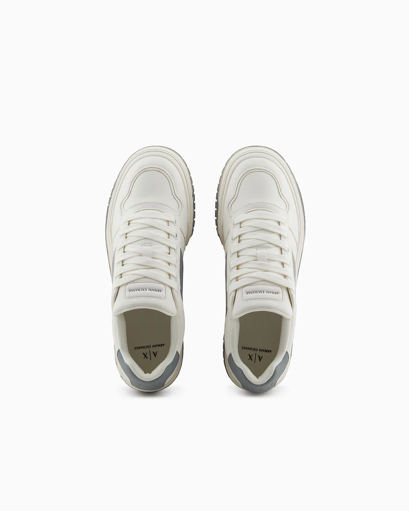 Armani Exchange - Sneakers with contrasting side band, Man, Grey, Size: