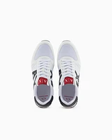 Armani Exchange - Sneakers eco-suede, mesh and nylon, Man, White, Size: