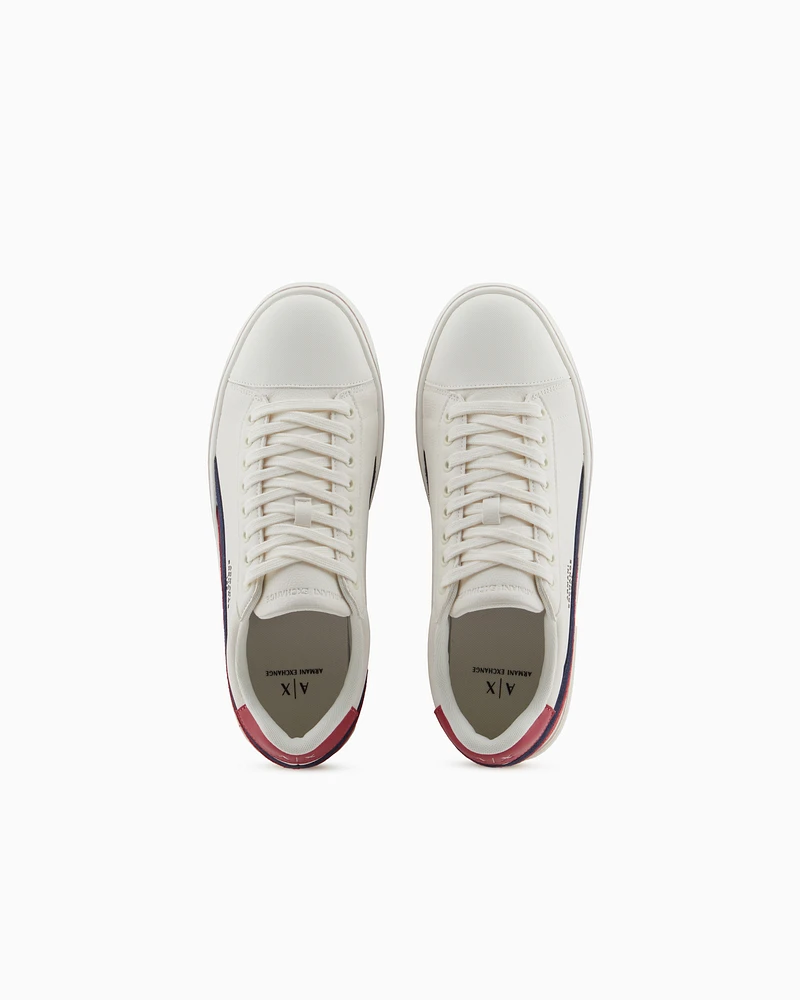 Armani Exchange - Sneakers with contrasting details on the back, Man, Red, Size: