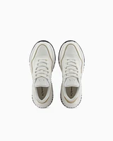 Armani Exchange - Chunky sneakers with contrasting inserts, Woman, White, Size: