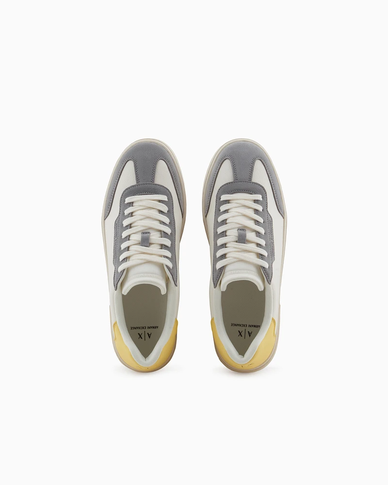 Armani Exchange - Sneakers with contrasting inserts, Man, Yellow, Size: