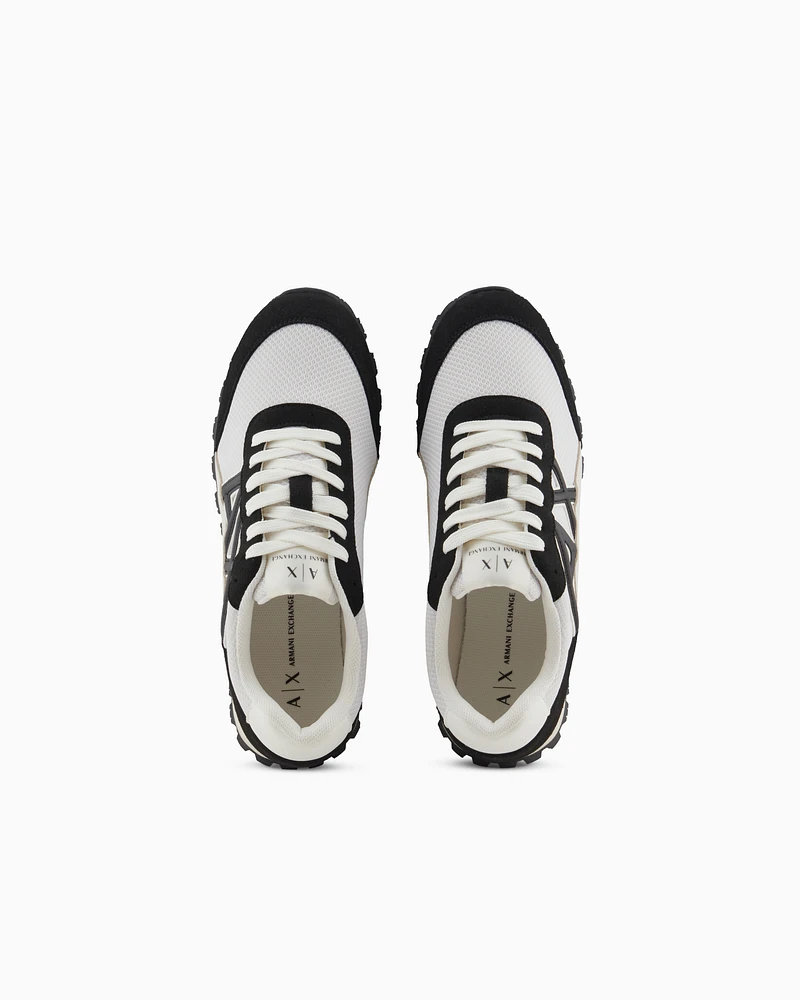 Armani Exchange - Sneakers with contrasting logo, Woman, Two-tone, Size: