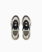 Armani Exchange - Two-tone sneakers with grip sole, Man, Navy Blue, Size: