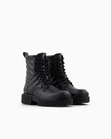 Armani Exchange - Quilted leather amphibians, Woman, Black, Size:
