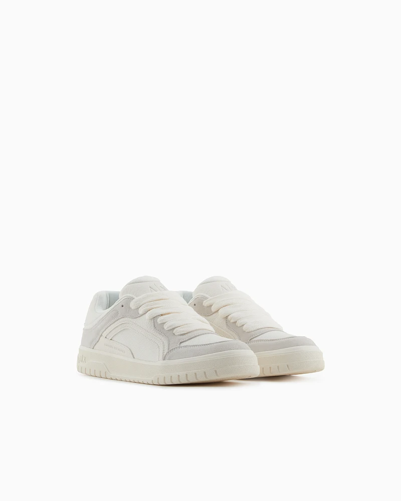 Armani Exchange - Oversized sneakers with contrasting inserts, Man, White, Size: