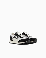 Armani Exchange - Sneakers eco-suede, mesh and nylon, Man, White, Size: