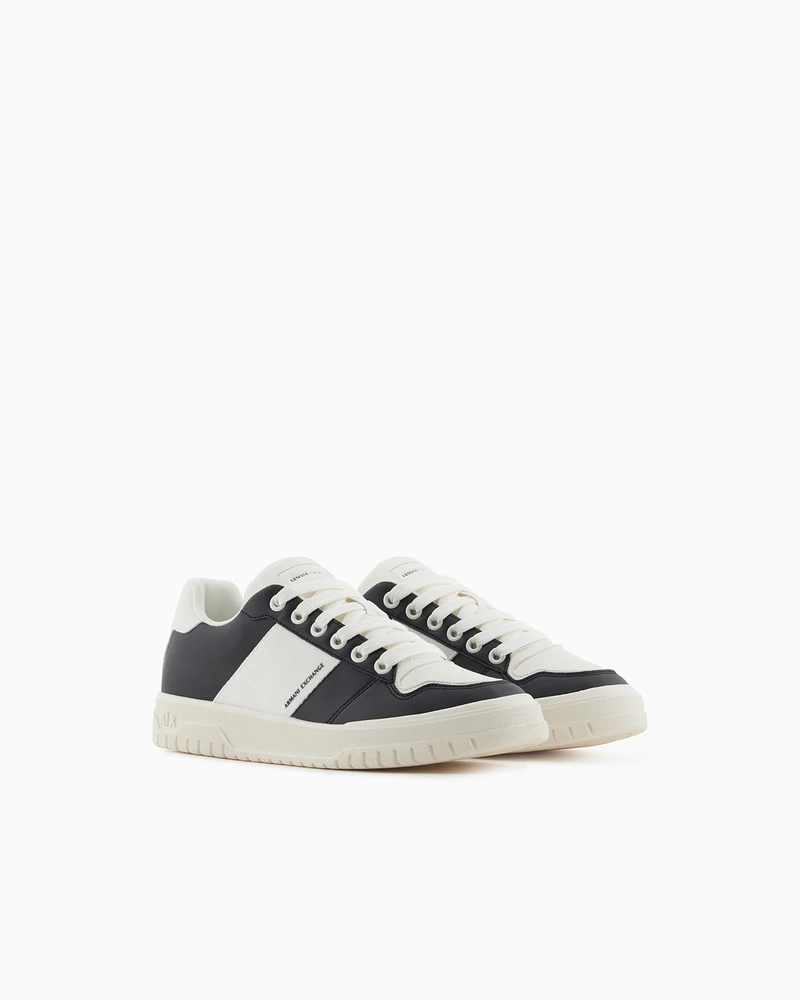 Armani Exchange - Sneakers with contrasting side band, Man, Black, Size: