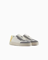 Armani Exchange - Sneakers with contrasting inserts, Man, Yellow, Size: