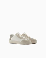 Armani Exchange - Sneakers with contrasting inserts, Man, Beige, Size: