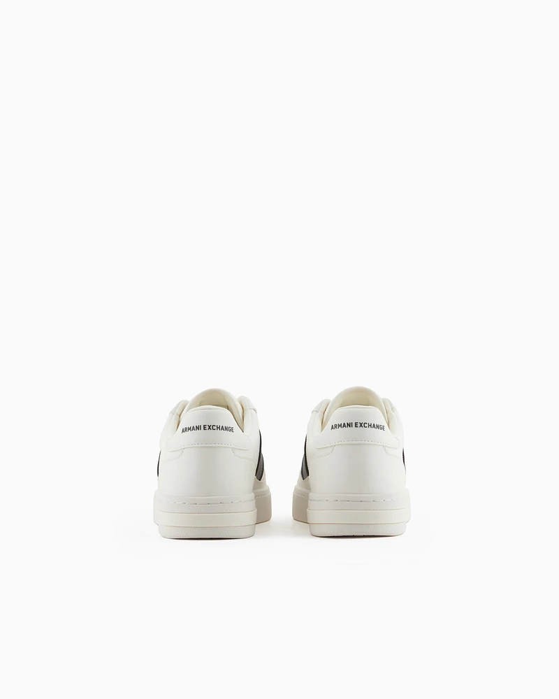 Armani Exchange - Sneakers with contrasting side band, Man, White, Size: 5M