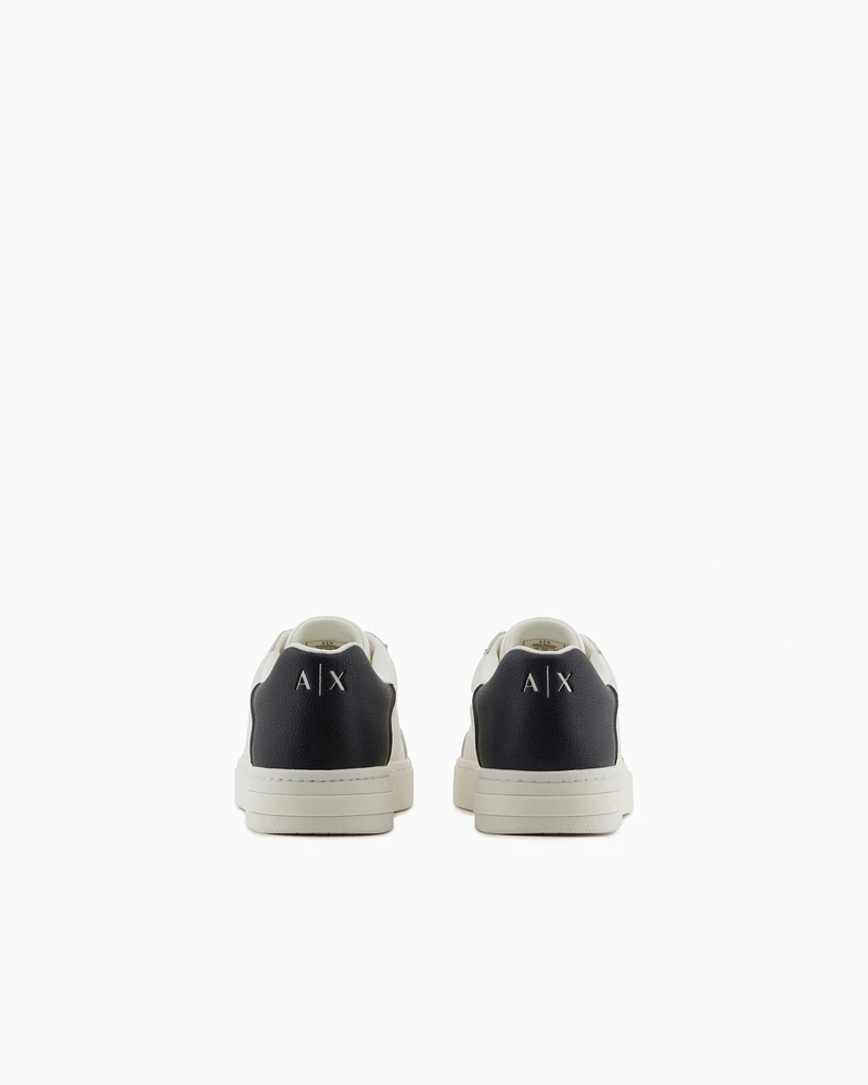 Armani Exchange - Sneakers with contrasting inserts, Man, White, Size: