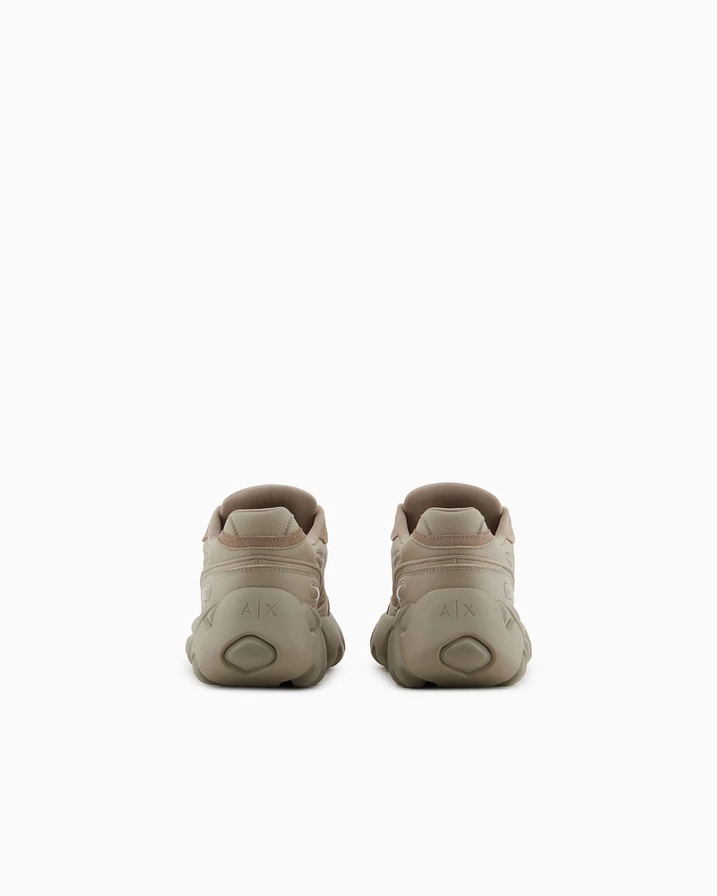 Armani Exchange - Sneakers with oversized sole, Man, Brown, Size: