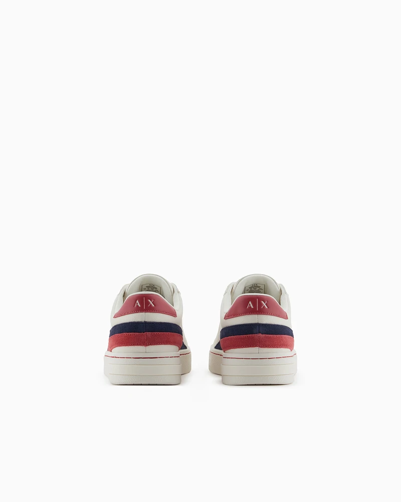 Armani Exchange - Sneakers with contrasting details on the back, Man, Red, Size: