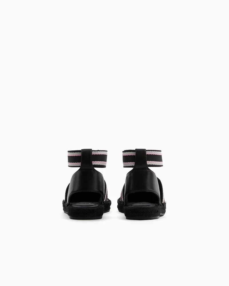 Armani Exchange - Espadrilles with ankle strap, Woman, Black, Size: