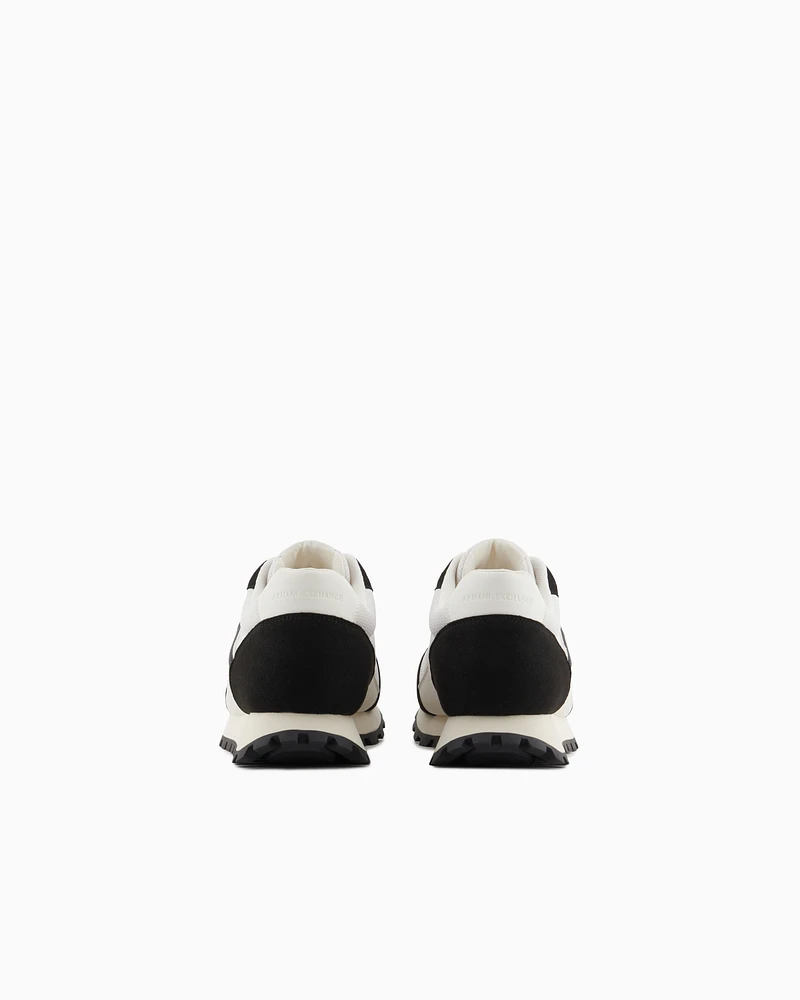 Armani Exchange - Sneakers eco-suede, mesh and nylon, Man, White, Size: