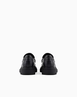 Armani Exchange - Genuine leather moccasins, Man, Black, Size: