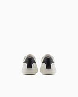 Armani Exchange - Leather sneakers with logo on the sole, Man, Two-tone, Size: