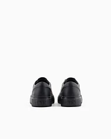 Armani Exchange - Leather sneakers with mesh insert, Man, Black, Size: