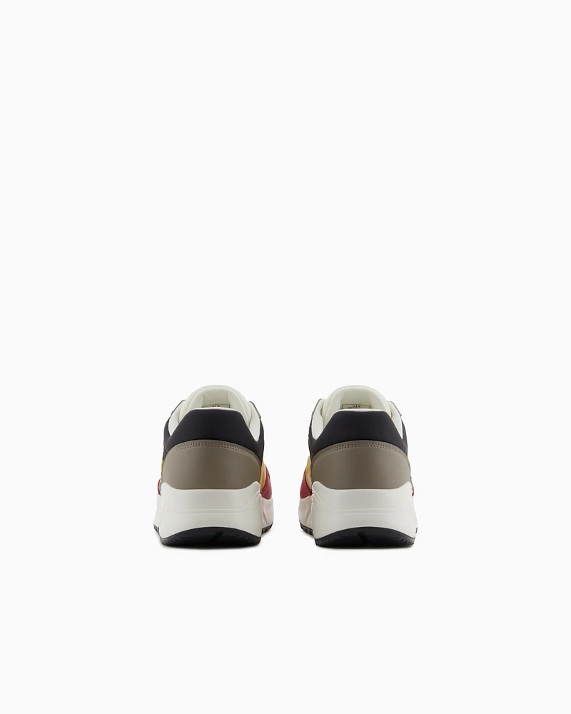 Armani Exchange - Sneakers with side logo and contrasting inserts, Man, Patterned, Size: