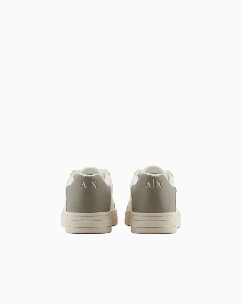 Armani Exchange - Sneakers with contrasting inserts, Man, Beige, Size: