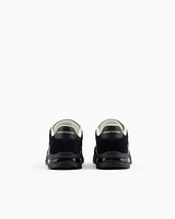 Armani Exchange - Mesh sneakers with rubber logo, Man, Black, Size: