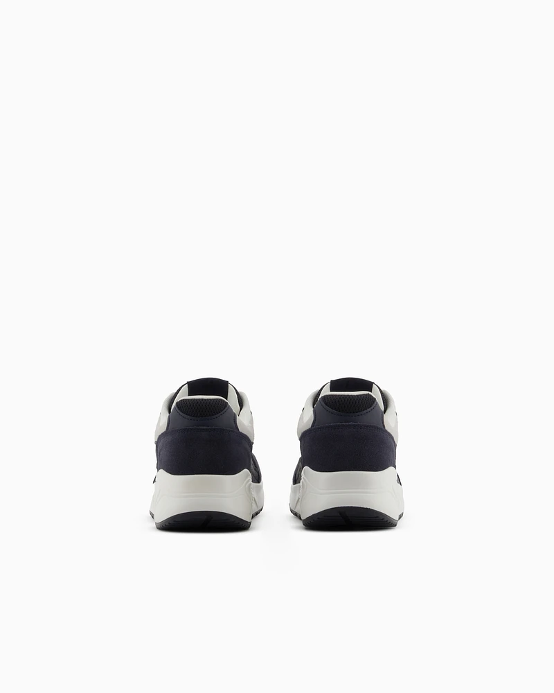 Armani Exchange - Oversized sneakers with contrasting inserts, Man, Black, Size:
