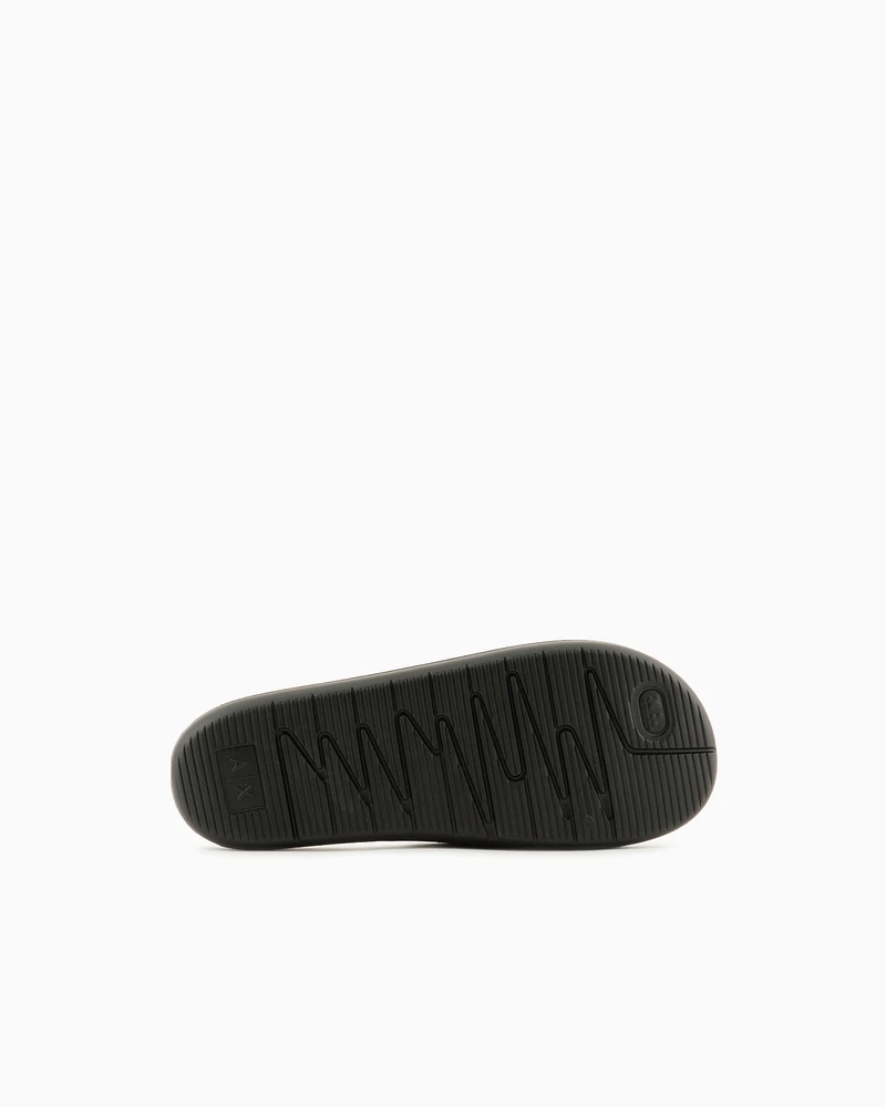 Armani Exchange - Slippers with Icon Project logo, Man, Black, Size: