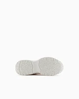 Armani Exchange - Chunky sneakers with contrasting inserts, Woman, Pink, Size: