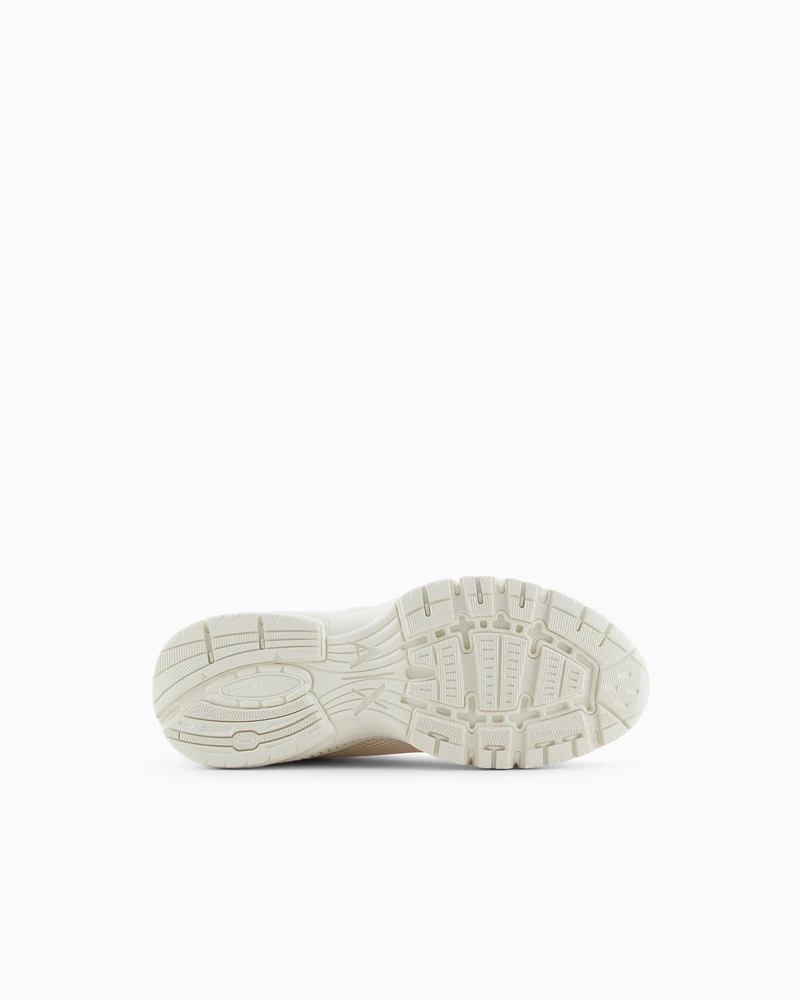 Armani Exchange - Chunky sneakers with contrasting inserts, Woman, Pink, Size: