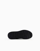 Armani Exchange - Leather sneakers with mesh insert, Man, Black, Size: