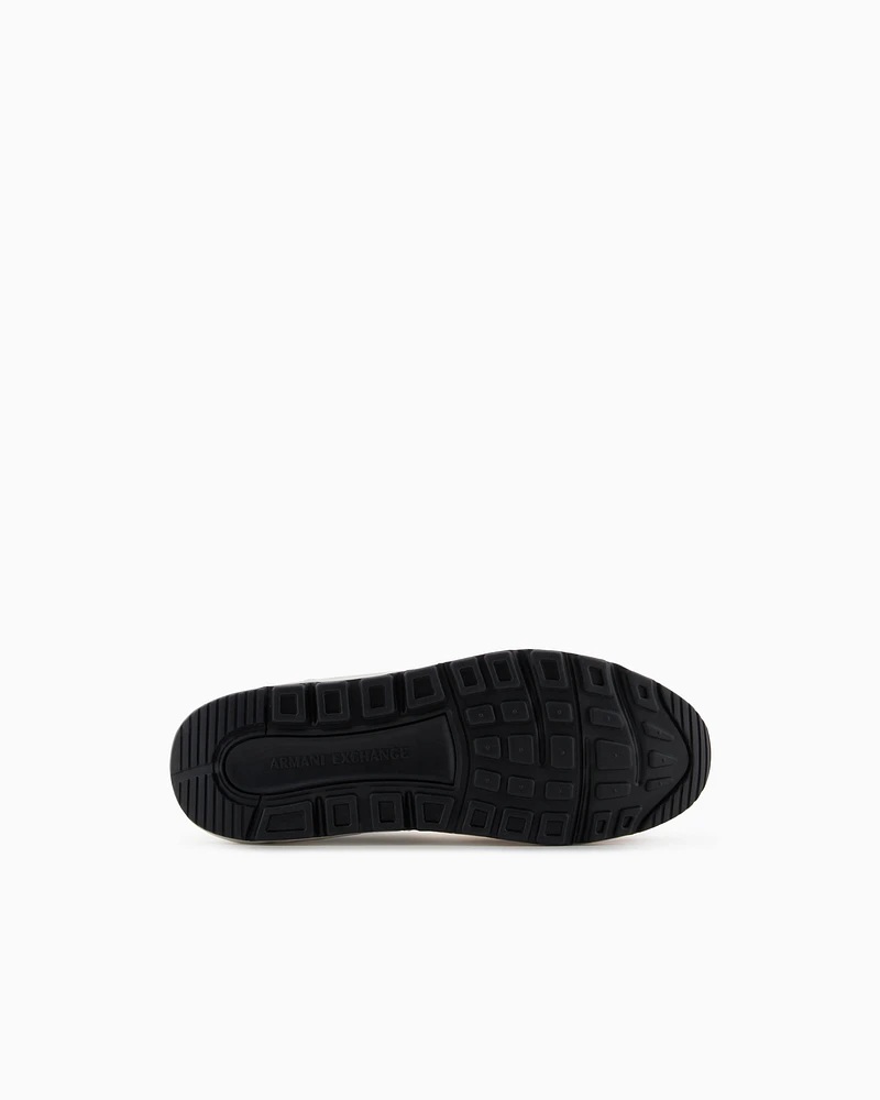 Armani Exchange - Sneakers with side logo and contrasting inserts, Man, Patterned, Size: