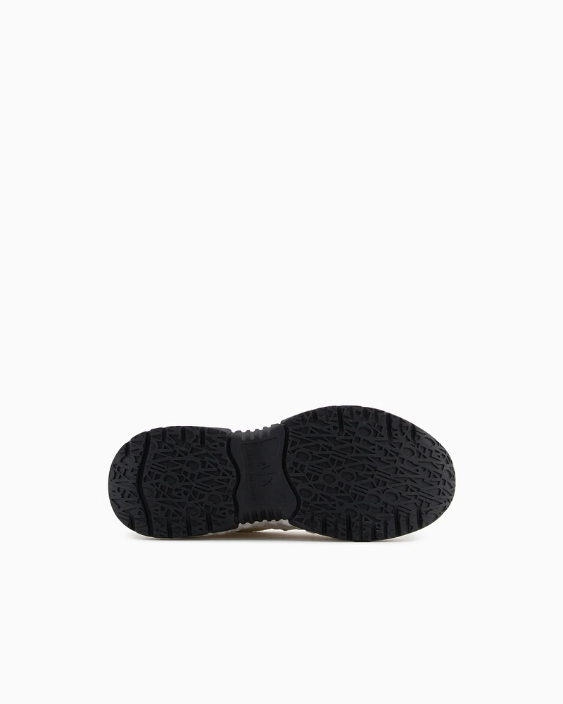 Armani Exchange - Chunky sneakers with contrasting inserts, Woman, White, Size: