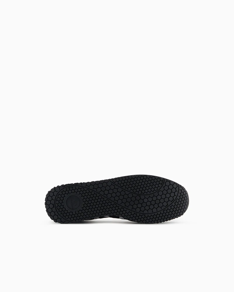 Armani Exchange - Sneakers eco-suede, mesh and nylon, Man, Navy Blue, Size: